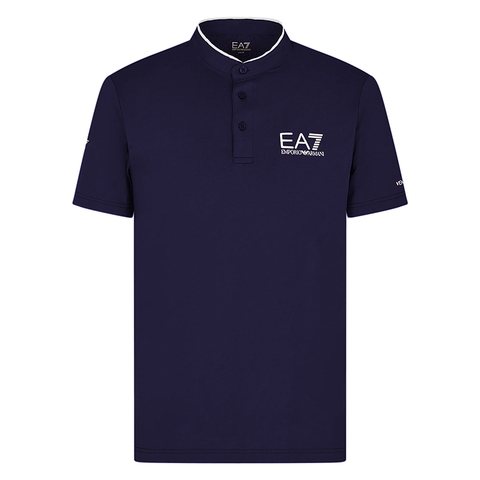 Теннисное поло EA7 Man Jersey Polo - navy blue