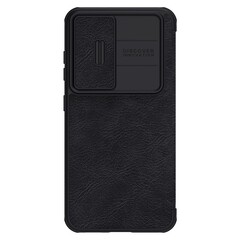 Кожаный чехол книжка от Nillkin для смартфона Samsung Galaxy S23+ Плюс, серия Qin Pro Leather с защитной шторкой для камеры