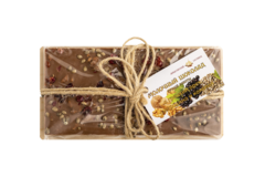 Молочный Шоколад ручной работы с грецким орехом, красной смородиной и коноплёй. "Монастырский гостинец" 100г