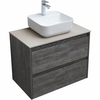Aquanet 287890 Тумба Nova Lite 75 2 ящ. цв. дуб серый (287890)
