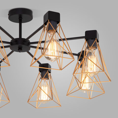 Потолочная люстра Trappola 70107/8 черный/латунь