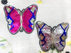 Аппликация пришивная двухсторонняя с пайетками, р. 23х26 см