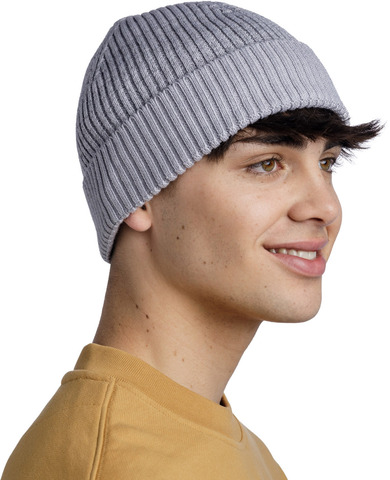 Картинка шапка Buff Hat Merino Active Solid Light Grey - 1