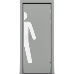 Купить Маятниковая влагостойкая дверь серая глухая MAN