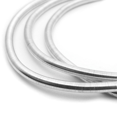 Канитель мягкая, гладкая KAN/MS, 3 мм, матовый, серебро