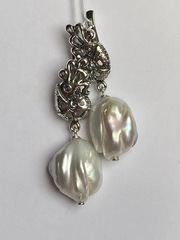 Кальмар-А (серьги из серебра)