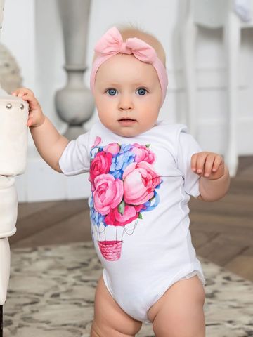 Боди с коротким рукавом "Полет цветов"