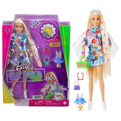 Кукла Barbie Extra шарнирная в одежде с цветочным принтом