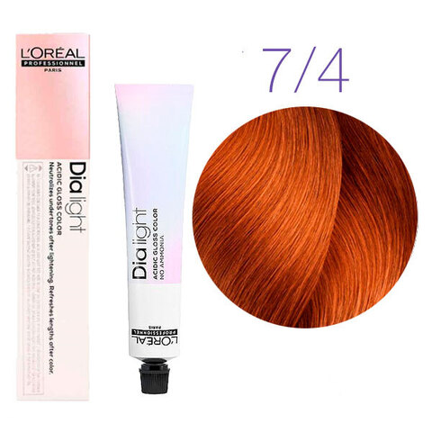 L'Oreal Professionnel Dia light 7.4 (Блондин медный) - Краска для волос