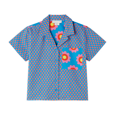 Рубашка Stella McCartney Kids Flowers Blue