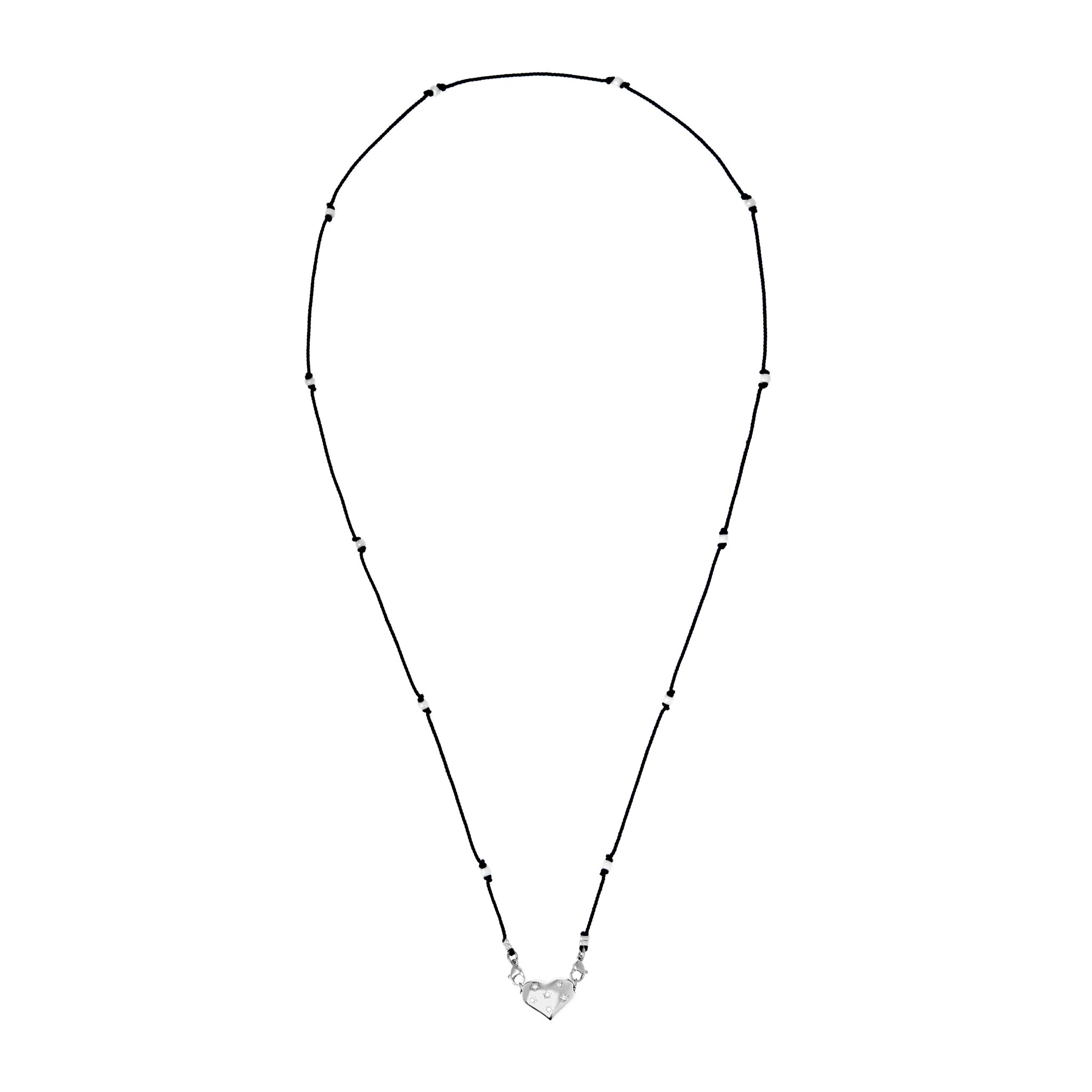 VIVA LA VIKA Колье Sparking Knitted Heart Necklace – Silver personalized isimli heart 925 k silver lady necklace