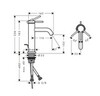 Hansgrohe 73310670 Tecturis S Смеситель для раковины, однорычажный, 110 со сливным гарнитуром, мч,
