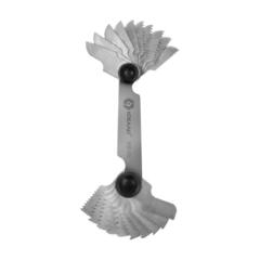 Набор шаблонов резьбовых КОБАЛЬТ метрических и дюймовых 0,5-2 мм / 10TPI - 28TPI, 20 шт (920-131)