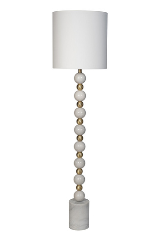 Торшер 152см Garda Decor белый с золотом