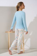 Пижама женская со штанами LISCA OLENA 023429 | Холодный голубой