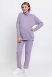 Утепленный спортивный костюм для беременных и кормящих 16083 сиреневый