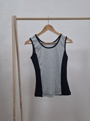 Майка Мк-403Х/серыймеланж-черный