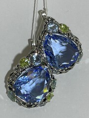 Даная (серьги из серебра)