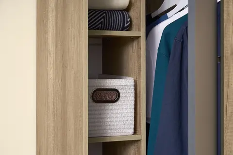 Шкаф угловой Вегас ШКУ-01 дуб каньон / графит