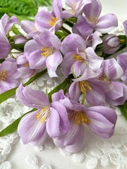 Подснежники искусственные, нежно-сиреневые, 6 веток, 30 см, набор 2 букета.