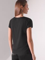 Нарядная футболка с блестящим принтом  D49.135 (131419)