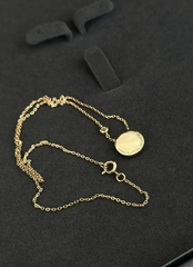 Колье LV с круглой подвеской малахит коллекция BLOSSOM rose VGOLD