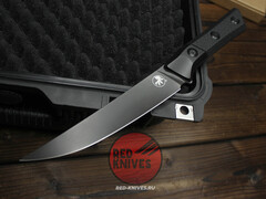 Кухонный нож Microtech Boning кастом - клинок DLC, больстеры титан, рук. G10