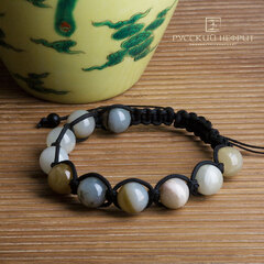 Браслет Шамбала "Марса". Нефрит Д 12мм.