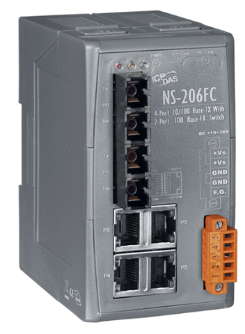 Коммутатор ICP DAS NS-206FC CR