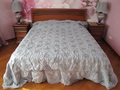 Покрывало 270х270 Arte Pura AP2.984-417 Respiro Old серо-темно-голубой