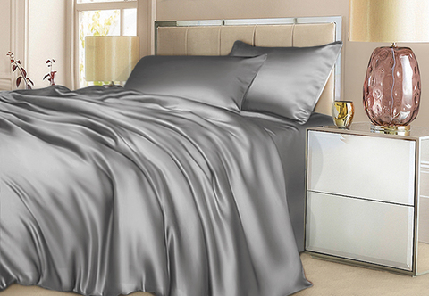 Постельное белье 2 спальное евро Luxe Dream Элеганс Серебро