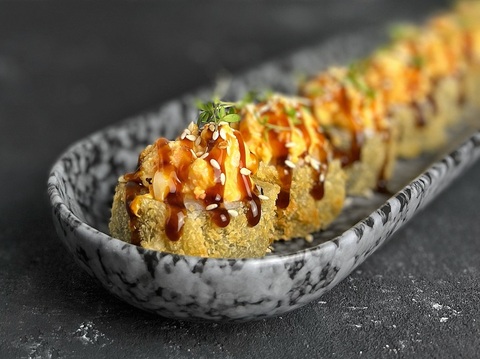 Криспи с тартаром из креветки (8шт)