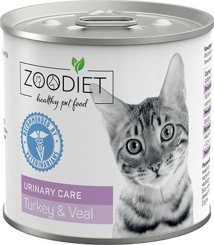 Zoodiet Urinary Care кон.д/кошек для поддержания здоровья мочевыводящих путей Индейка и телятина 240