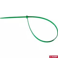 ЗУБР КС-З1, 4.8 x 400 мм, нейлон РА66, 100 шт, зеленые, кабельные стяжки,Профессионал(309060-48-400)