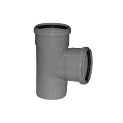 Тройник ПП (полипропилен) для канализации прямой 87,5гр. 40-40, Valfex