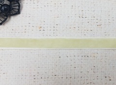 Лента бархатная, ш. 1 см, тёмно-сливочный