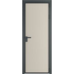 Алюминиевая дверь 1AP серая ночь перламутр белый элегант