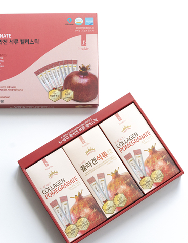 Jinskin K-Beauty Подарочный набор "Коллагеновое желе в стиках с Гранатом Collagen Pomegranate Jelly Sticks", 3 уп.*(20 г*10 шт.)
