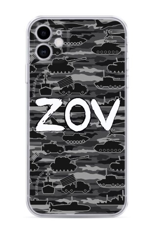 Силиконовый чехол «ZOV» серого цвета (чёрный/прозрачный)