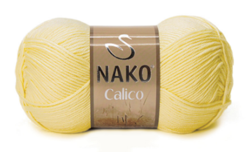 Пряжа Nako Calico 4492 лимонный