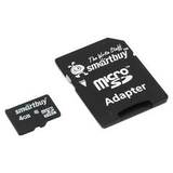 Карта памяти Micro-SD 4 GB Smart Buy Class 10 с адаптером