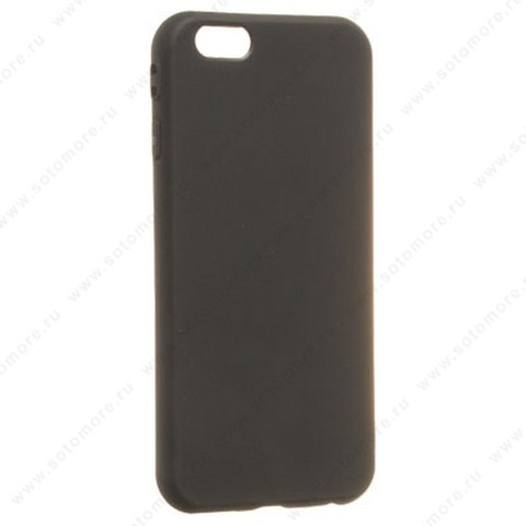 Накладка силиконовая для Apple iPhone 6S/ 6 жесткий матовый черный