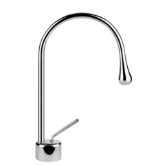 Gessi Goccia Смеситель для раковины на 1 отверстие, излив 174мм R=90, цвет: хром 33601#031 фото