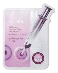 TONYMOLY BIO EX CELL TONING AMPOULE MASK Антивозрастная тонирующая маска для лица 30мл