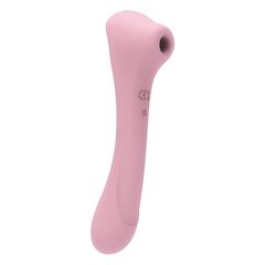 Нежно-розовый двусторонний стимулятор Daisy Massager - 20,2 см. - 
