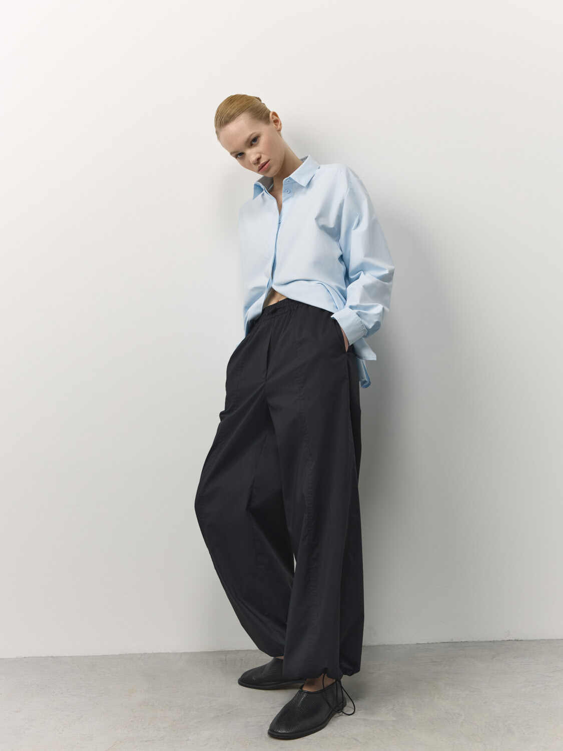 Aileen trousers with horizontal splits