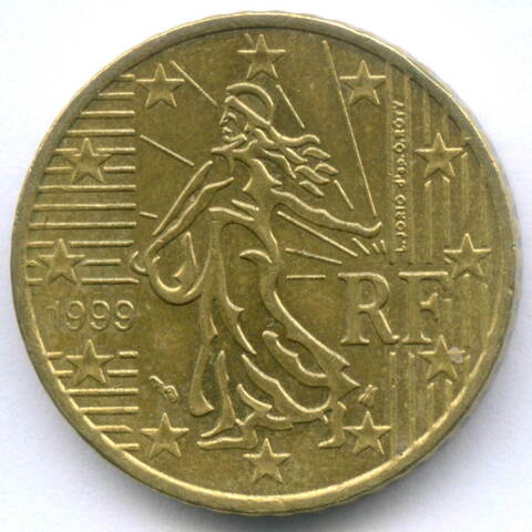 50 евроцентов 1999 год. Франция. Регулярный выпуск. Тип 1. Нордик XF
