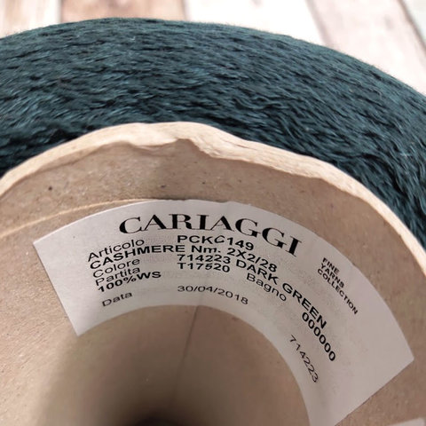 Кашемир 2*2/28 CARIAGGI CASHMERE зеленый бутылочный