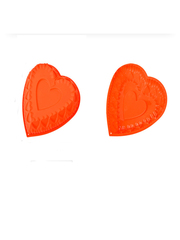 Силиконовая форма для выпечки Сердце, цвет оранжевый