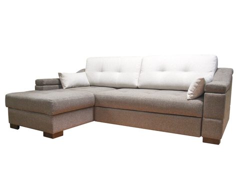 Угловой диван Макс П5 1я2д, обивка рогожка + дополнительные подушки